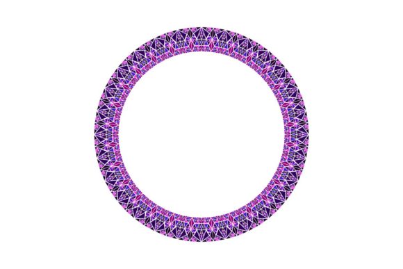 Download Colorful Abstract Mosaic Circle Wreath - Premium Resources
