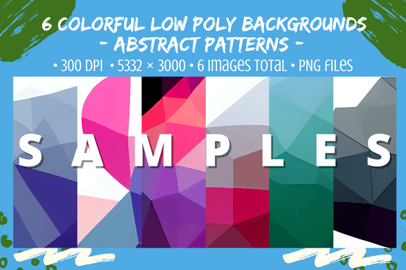 Download 6 Low Poly Abstract Mosaic Backgrounds - Premium Resources