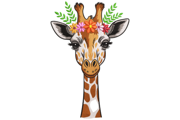 Download Floral Giraffe - Giraffe Collection
