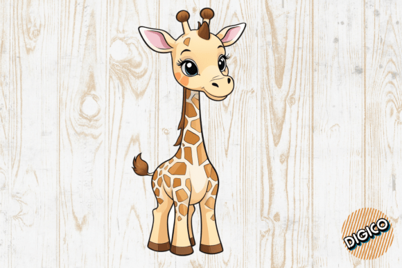 Download Adorable Cartoon Baby Giraffe - Giraffe Collection